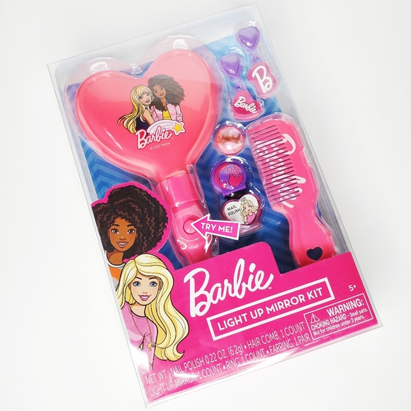 🏷NWT Barbie Mattel Beaty Kit + Light Up Mirror Kit Girl Toy Presents Bundle (2) - Picture 9 of 11